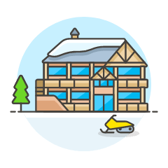 Ski Resort Illustration from UX Colors Set
