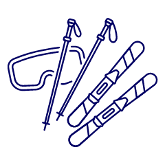 Sport Ski Illustration from UX Line Set