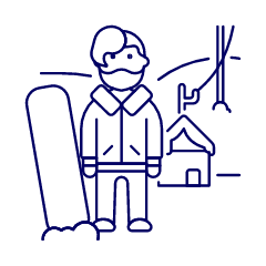 Sports Snowboard 7 Illustration from UX Line Set
