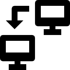 Wireless Network File Transfer Personal Computer 1 Icon from Nova Solid Set