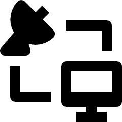 Wireless Network Long Distance Satellite Personal Computer Icon from Nova Solid Set