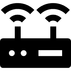 Wireless Network Router Accesspoint Icon from Nova Solid Set
