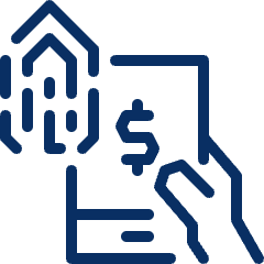 Wireless Payment Fingerprint Icon from Cyber Line Set