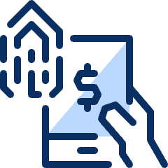 Wireless Payment Fingerprint Icon from Cyber Duotone Set