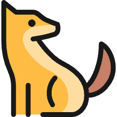 Wolf Sit 1 Icon from Ultimate Colors Set