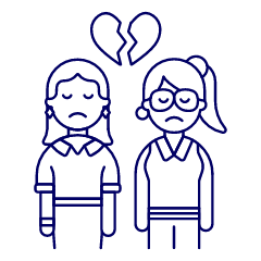 Lesbians Breakup 1 Illustration from UX Line Set