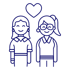 Lesbians Couple 1 Illustration from UX Line Set