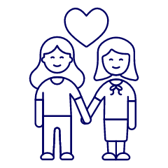 Lesbians Holding Hand 1 Illustration from UX Line Set