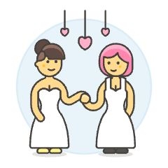 Lesbian Wedding 10 Illustration from UX Colors Set