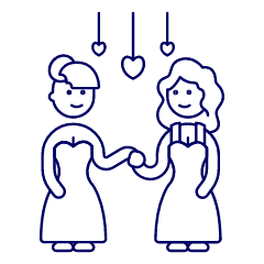 Lesbian Wedding 13 Illustration from UX Line Set