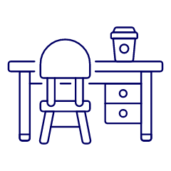 Workspace Desk 1 Illustration from UX Line Set
