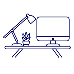 Workspace Imac 1 Illustration from UX Line Set