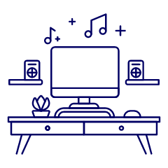 Workspace Imac 2 Illustration from UX Line Set