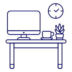 Workspace Imac 3 Illustration from UX Line Set