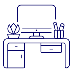 Workspace Imac 4 Illustration from UX Line Set