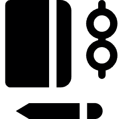 Digital Nomad Gear Notebook Pencil Glasses Icon from Ultimate Bold Set