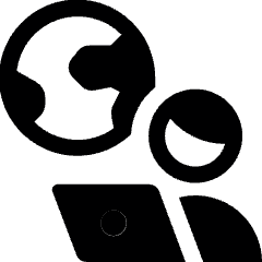 Digital Nomad Globe Icon from Ultimate Bold Set