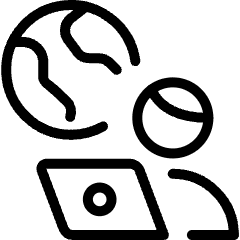 Digital Nomad Globe Icon from Ultimate Light Set