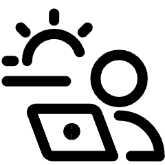 Digital Nomad Sun Icon from Ultimate Regular Set