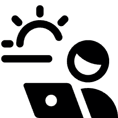 Digital Nomad Sun Icon from Ultimate Bold Set