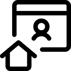 Work From Home Browser User Icon from Ultimate Regular Set