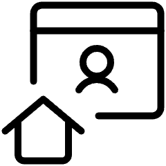 Work From Home Browser User Icon from Ultimate Light Set