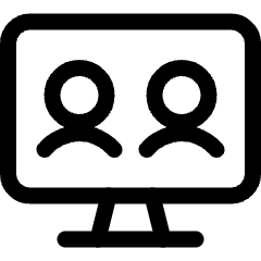 Work From Home Computer Meeting Icon from Ultimate Regular Set