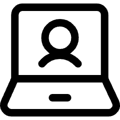 Work From Home Laptop Meeting Icon from Ultimate Regular Set