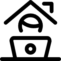 Work From Home User Laptop 1 Icon from Ultimate Regular Set