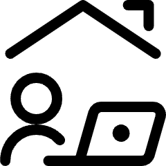 Work From Home User Laptop 2 Icon from Ultimate Regular Set