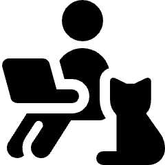 Work From Home User Pet Cat Icon from Ultimate Bold Set