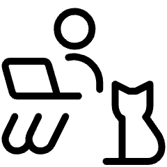 Work From Home User Pet Cat Icon from Ultimate Light Set