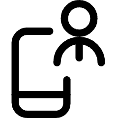 Work From Home User Phone Icon from Ultimate Regular Set