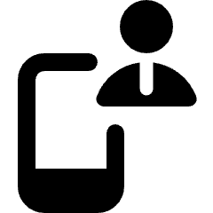 Work From Home User Phone Icon from Ultimate Bold Set