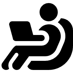 Work From Home User Sit Icon from Ultimate Bold Set