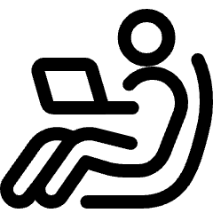 Work From Home User Sit Icon from Ultimate Regular Set