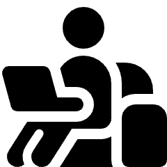 Work From Home User Sofa Icon from Ultimate Bold Set