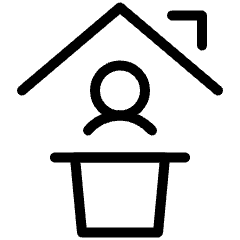 Work From Home User Standing Desk Icon from Ultimate Light Set