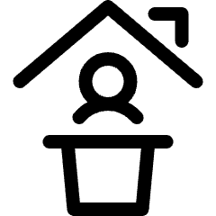 Work From Home User Standing Desk Icon from Ultimate Regular Set