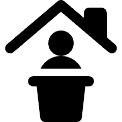 Work From Home User Standing Desk Icon from Ultimate Bold Set