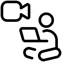 Work From Home Video Meeting User Icon from Ultimate Light Set