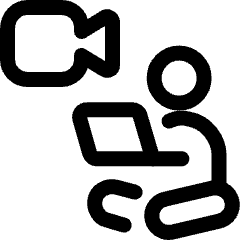 Work From Home Video Meeting User Icon from Ultimate Regular Set
