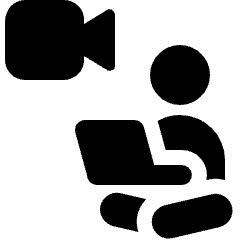 Work From Home Video Meeting User Icon from Ultimate Bold Set