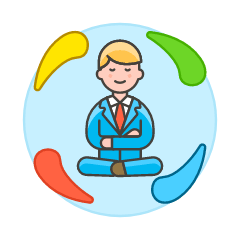 Meditating Zen 1 Illustration from UX Colors Set