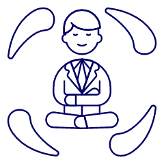Meditating Zen 1 Illustration from UX Line Set