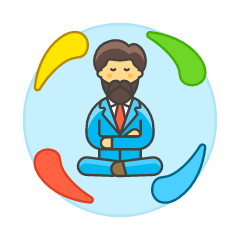 Meditating Zen 2 Illustration from UX Colors Set