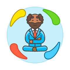Meditating Zen 3 Illustration from UX Colors Set