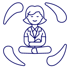 Meditating Zen 4 Illustration from UX Line Set