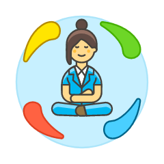 Meditating Zen 6 Illustration from UX Colors Set