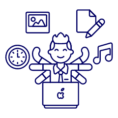 Multitasking Desk 3 Illustration from UX Line Set